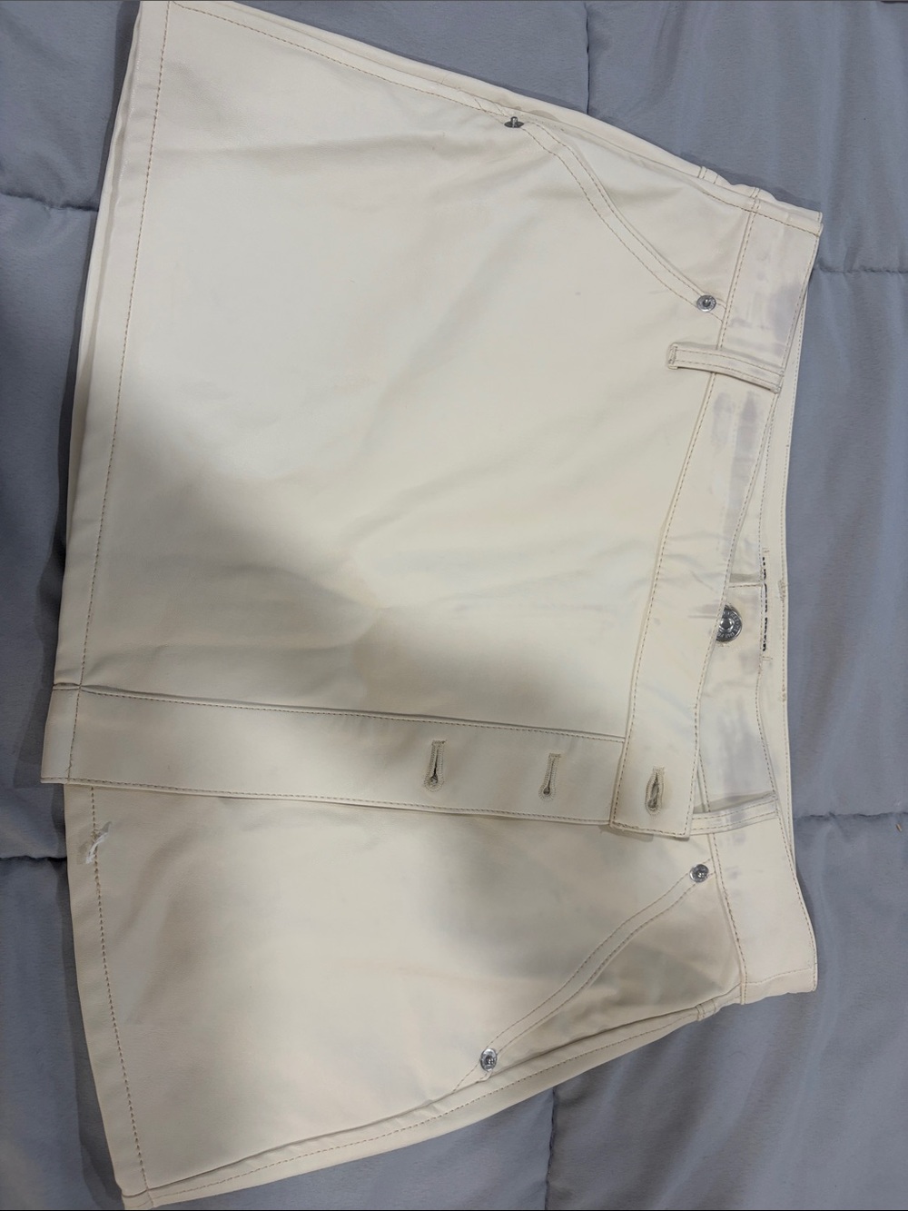We the free faux leather wrap skirt